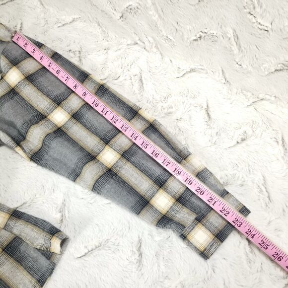 Old Navy Shirt Womens XXL Gray Plaid The BoyFriend Button Down Long Sleeve - Picture 5 of 10